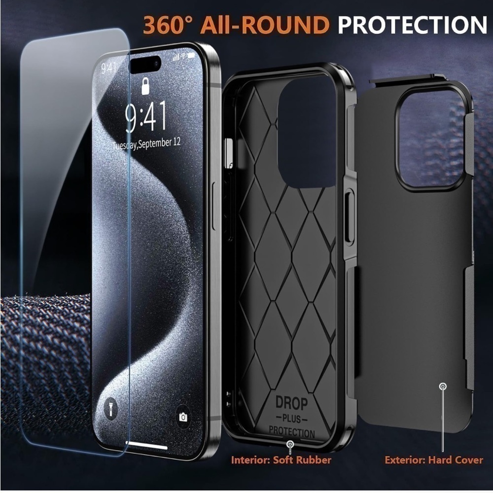 iPhone 15 Pro Case shockproof - Picture 4 of 7